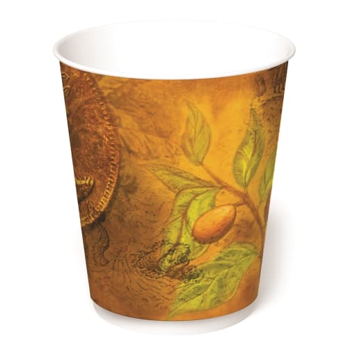 Hold&Go® Double Wall Paper Hot Cup 12oz, Old World Design, Unwrapped